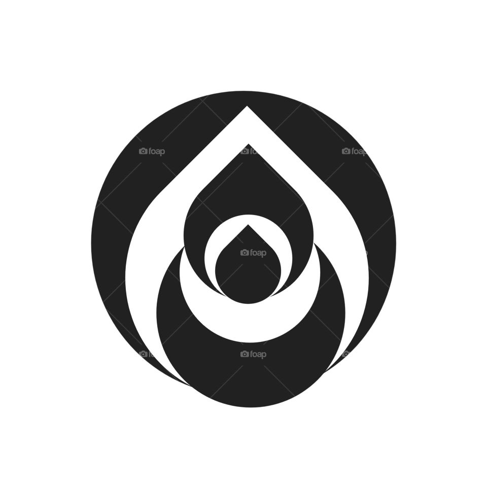 This logo is an abstract logo consisting of concentric shapes in black and white, creating a visual effect of depth or layers