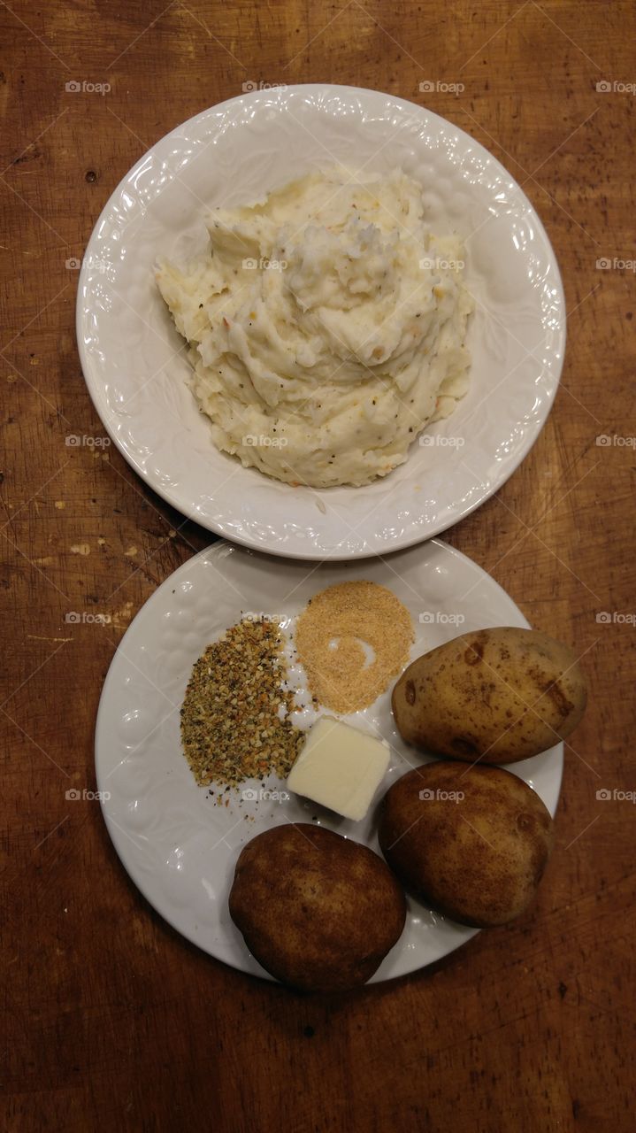 Comfort food. Seasoned mashed potatoes.