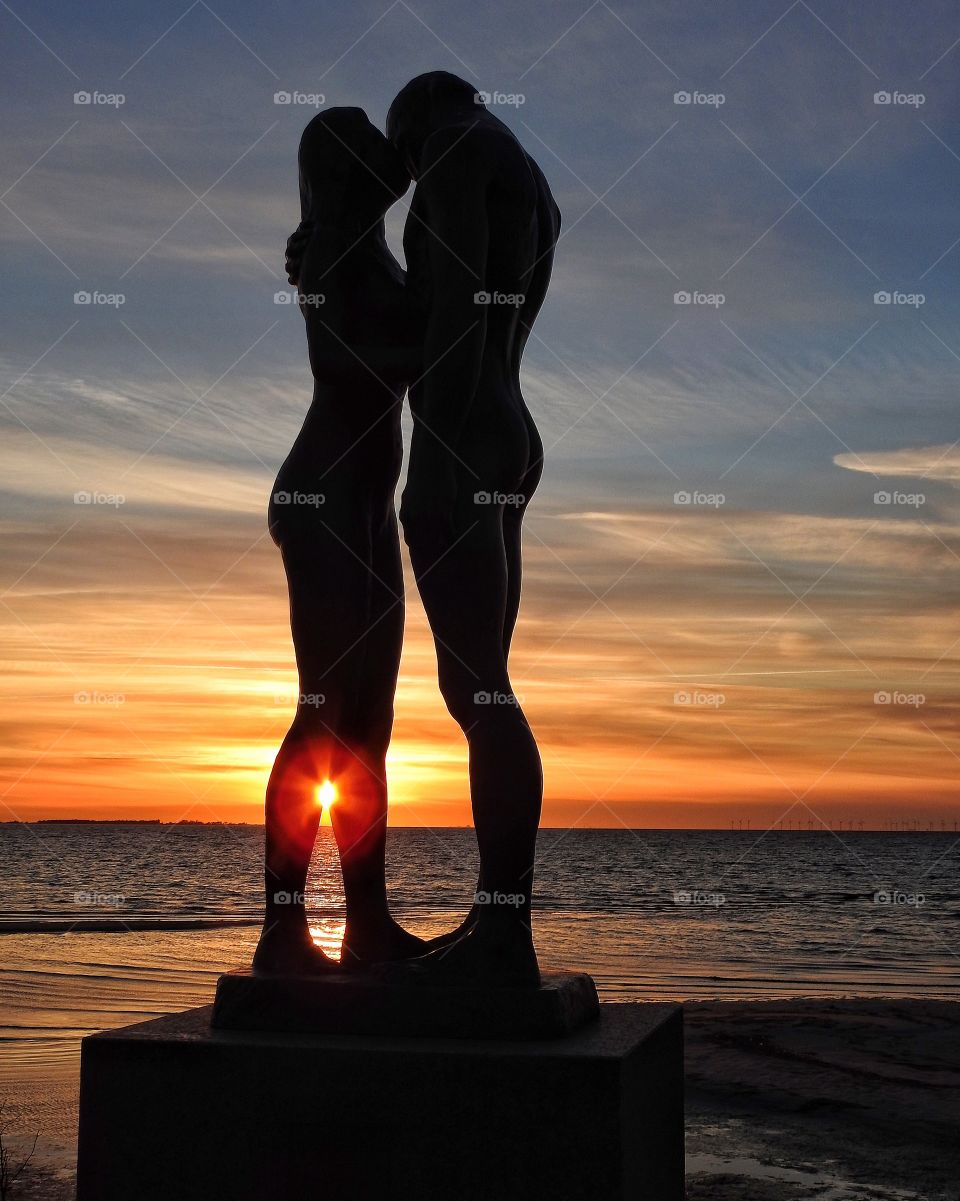 Couple in sunset