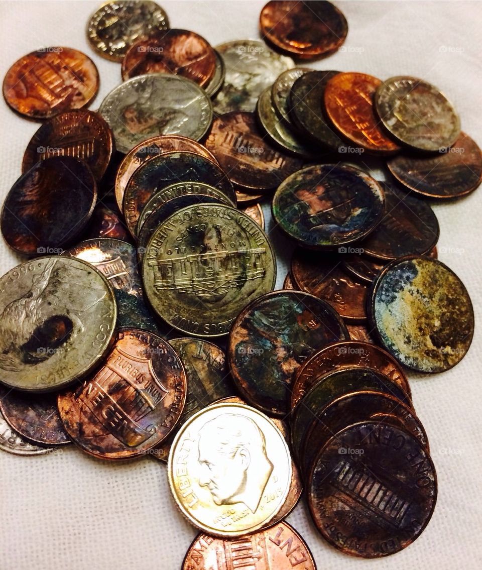 Rusted coins