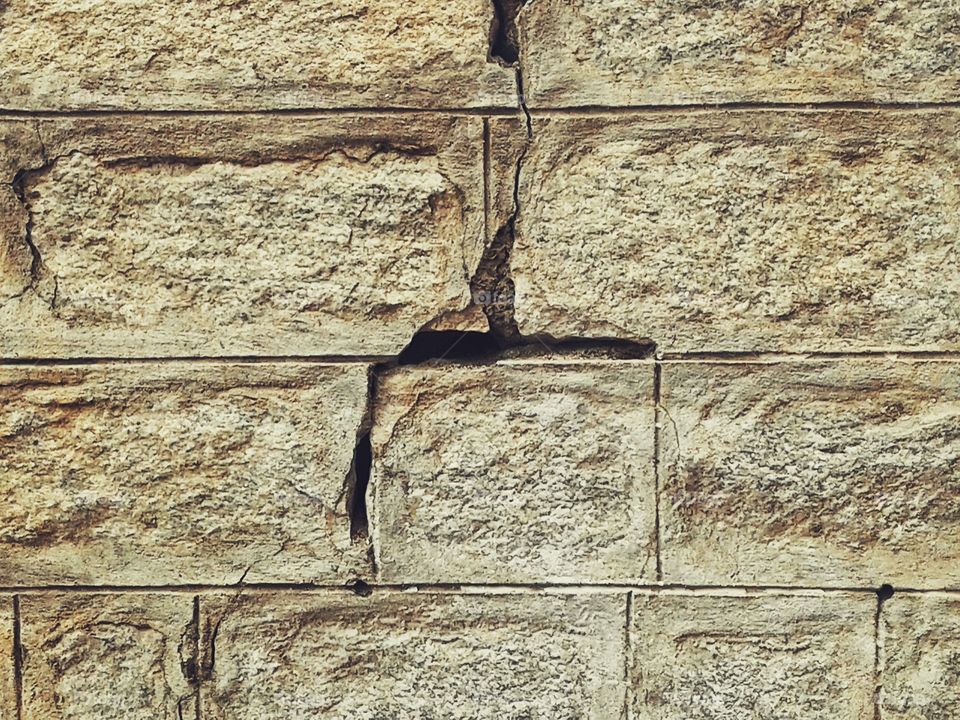 A cracked wall