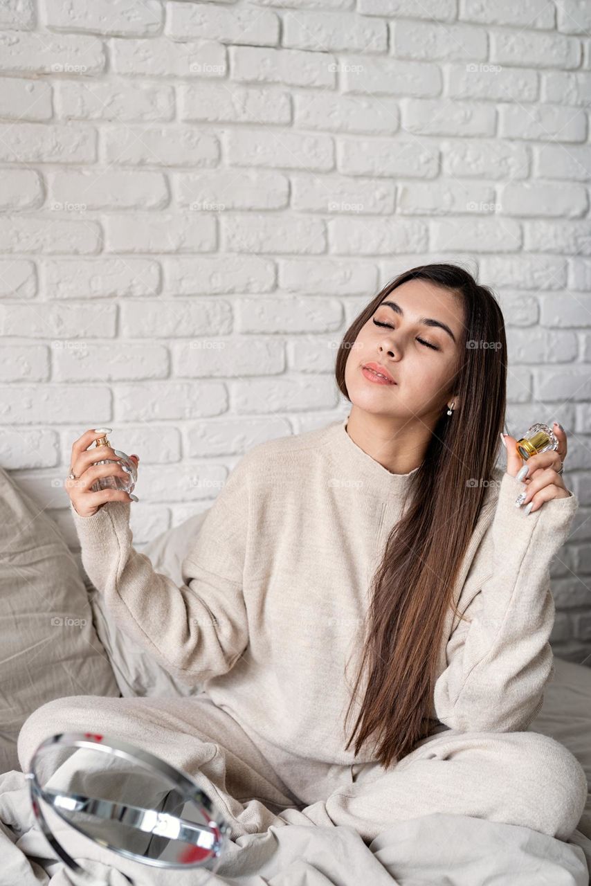 woman using cosmetics