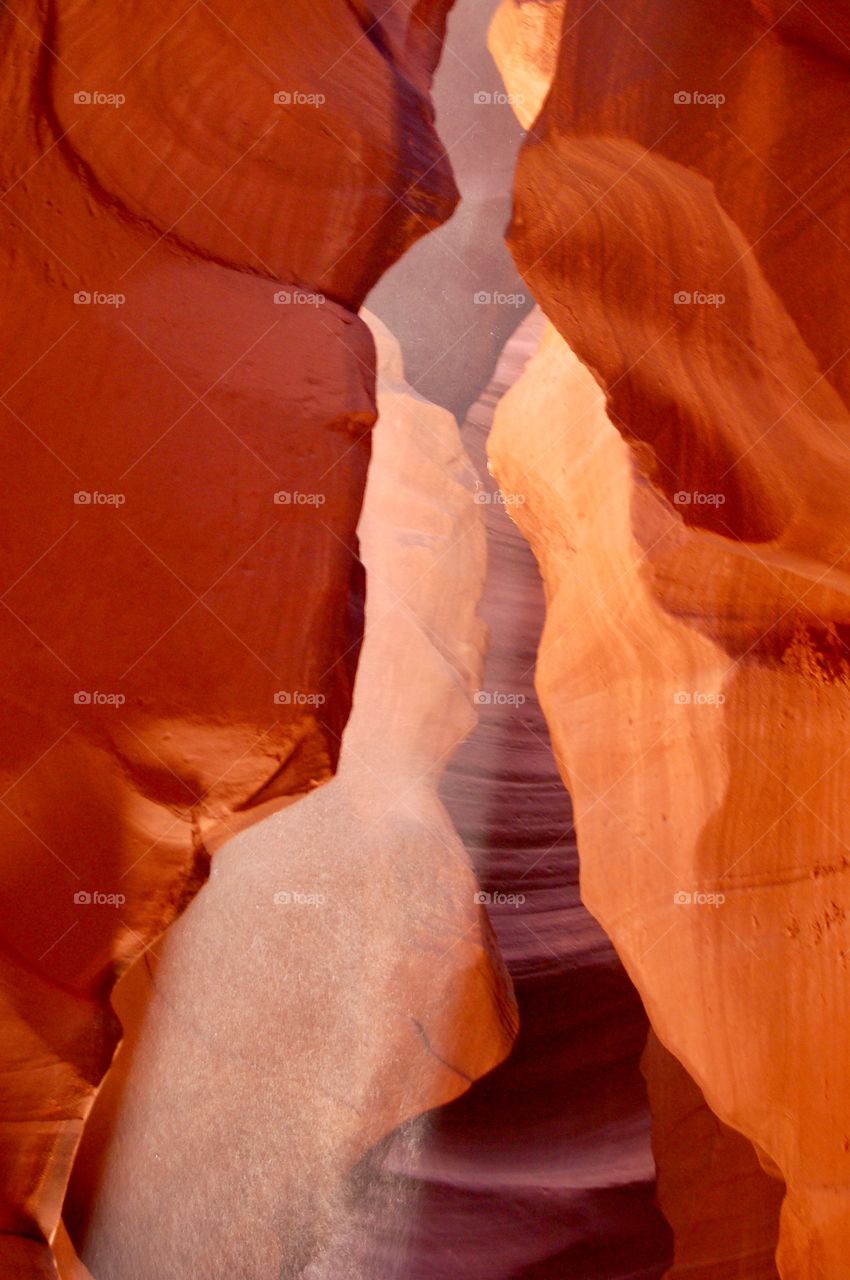 Dust In The Spotlight In Antelope Canyon 