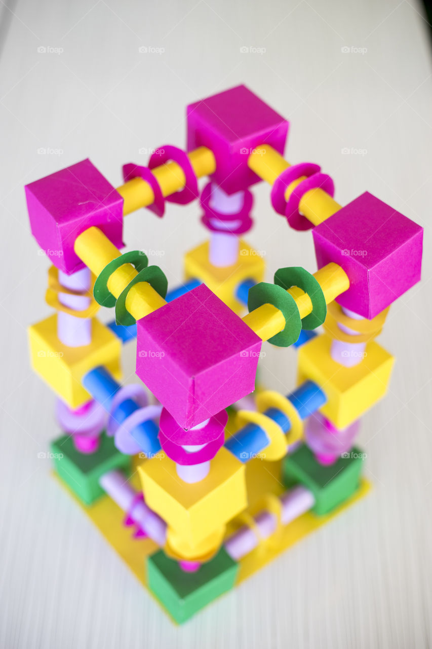 Colored model molecule