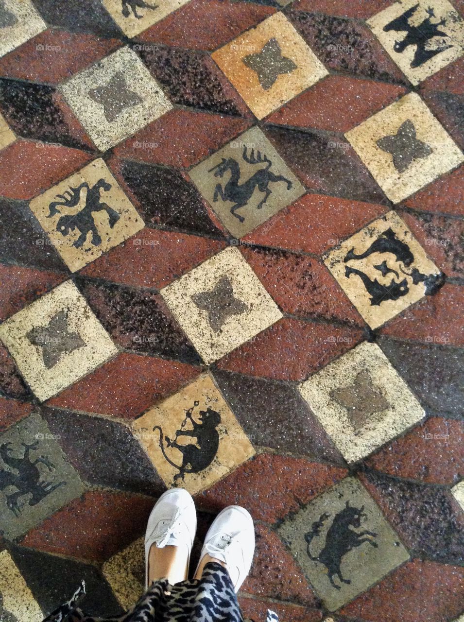 On a very old floor in Malbork castle