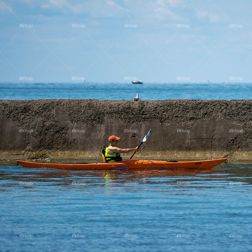 kayaker on water