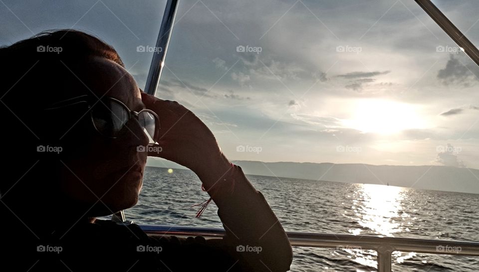 Relaxing with the sunset behind me- deserved vacation in Macedonia