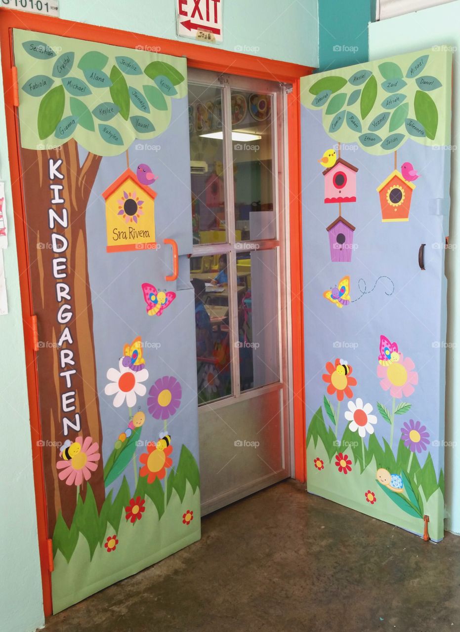 Kindergarten classroom door decoration