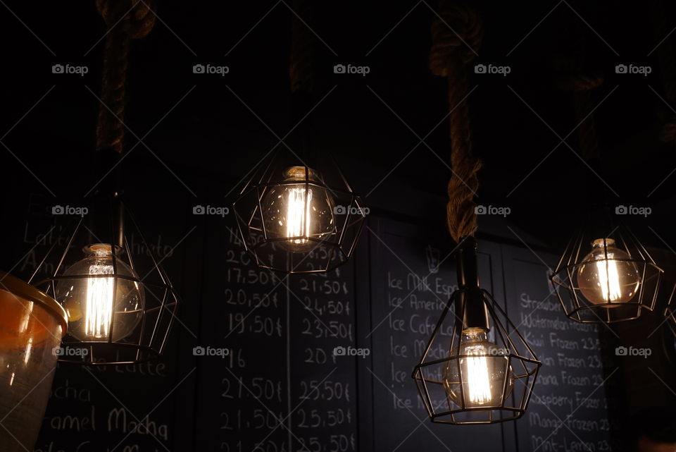 Bar lights at Istanbul cafe