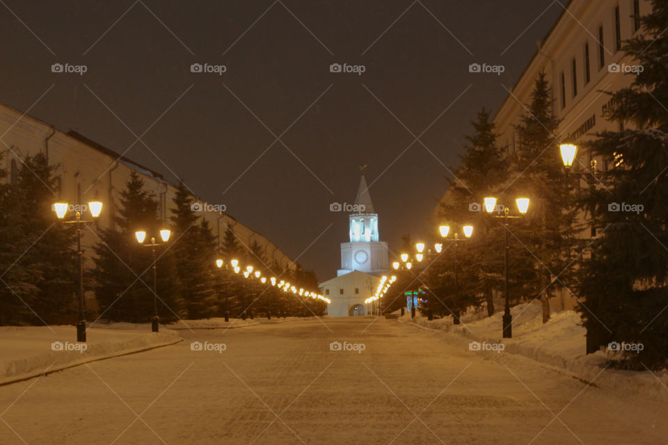 night cityscape of Kazan