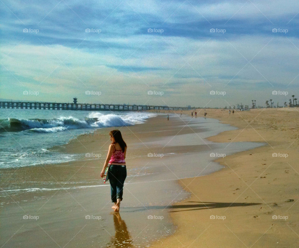 seal beach ocean sky nature by analia