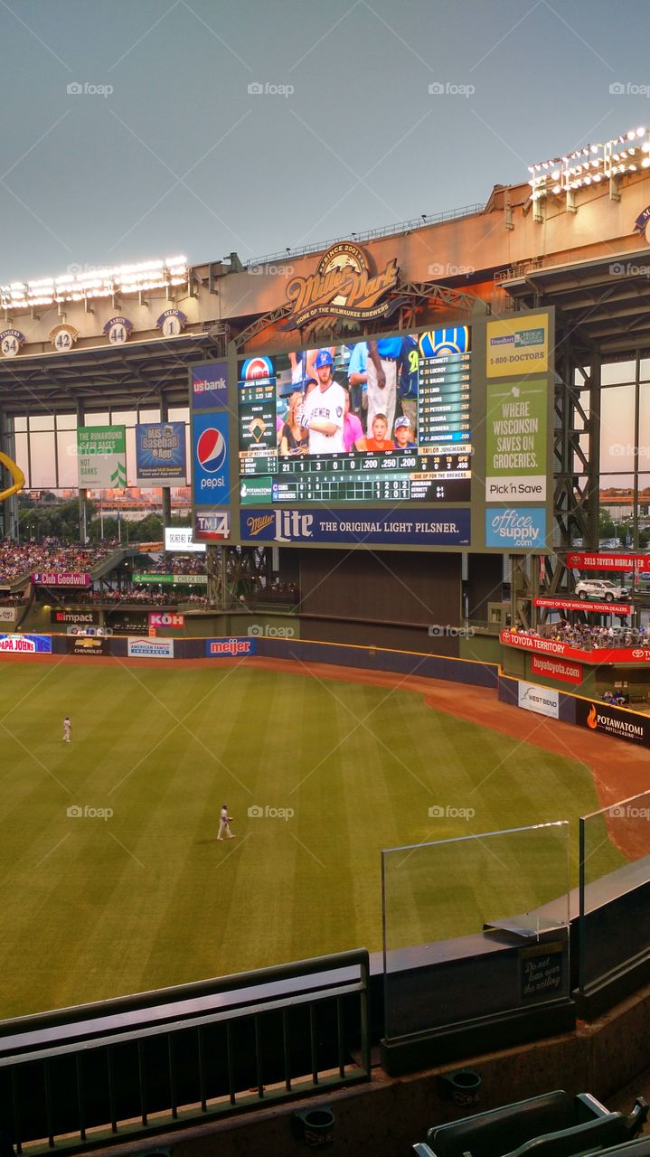 Miller Park stadium. Cubs vs. Brewers