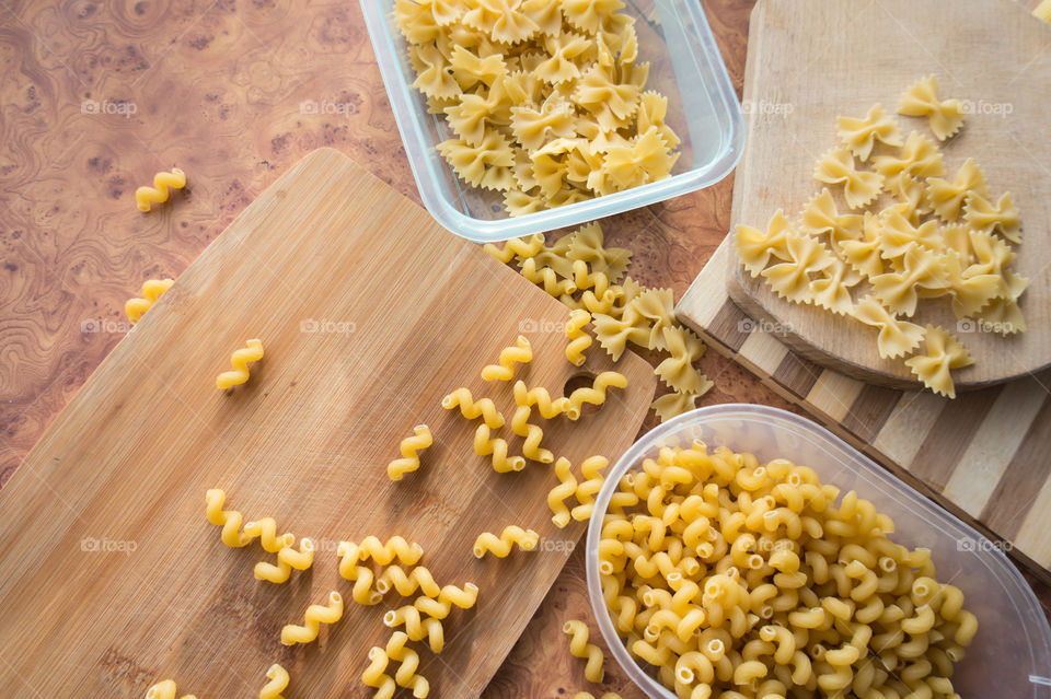 Different types of pasta