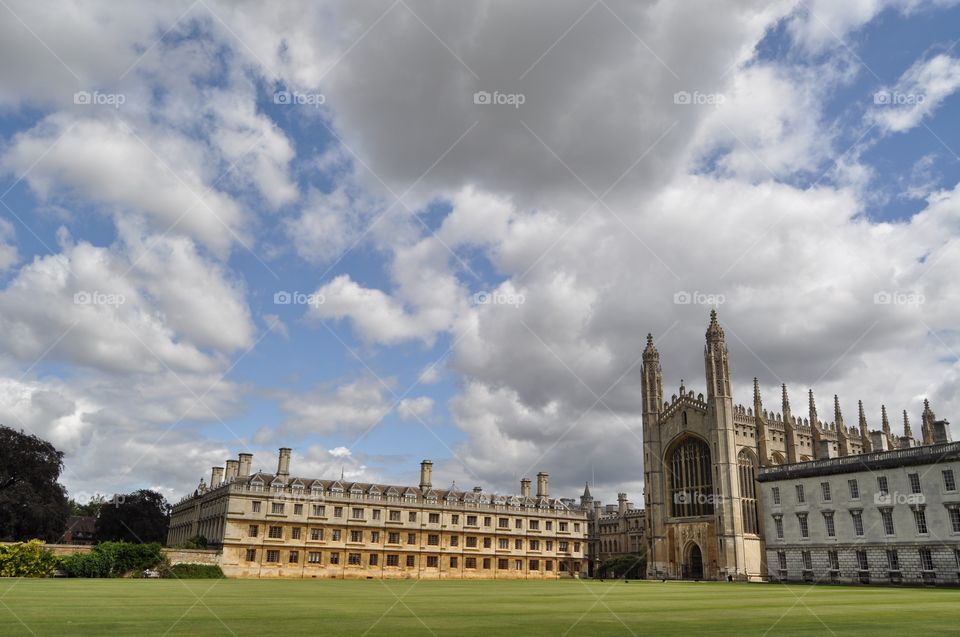 Kings college view. Cambridge view