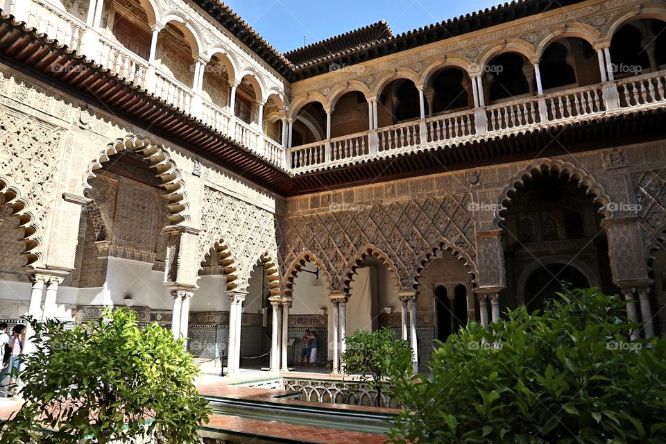 Alcazar palace in Seville, Spain
