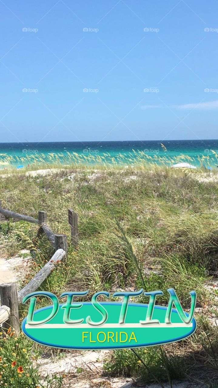 Beautiful view of a beach in Destin, Florida 