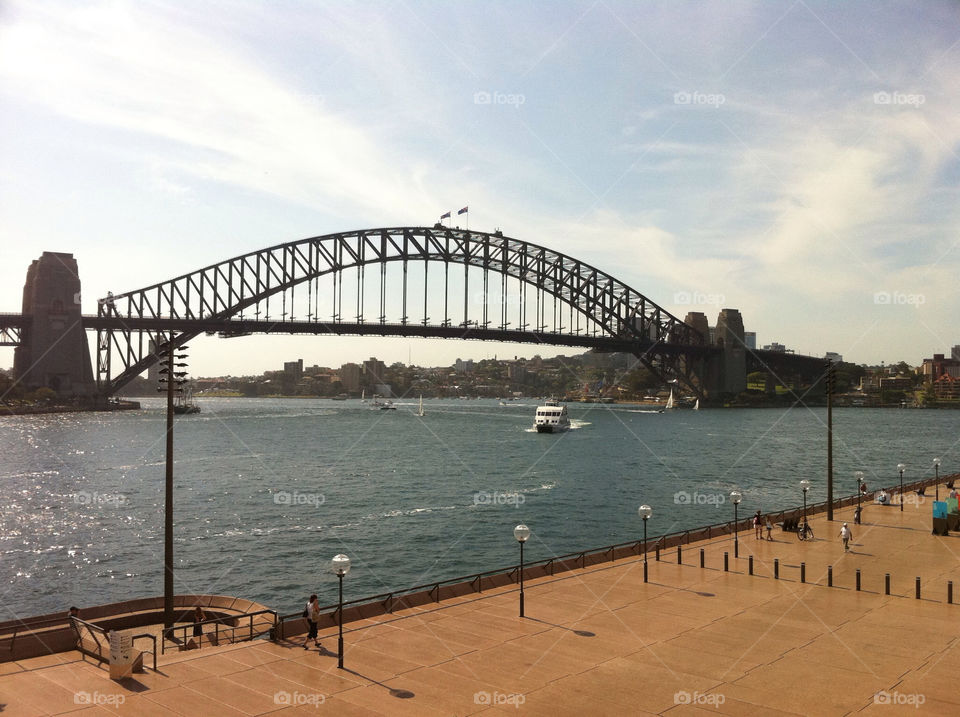 clouds water bridge harbour by patrickhardy