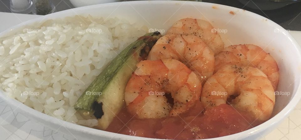 Marinated Shrimps with rice