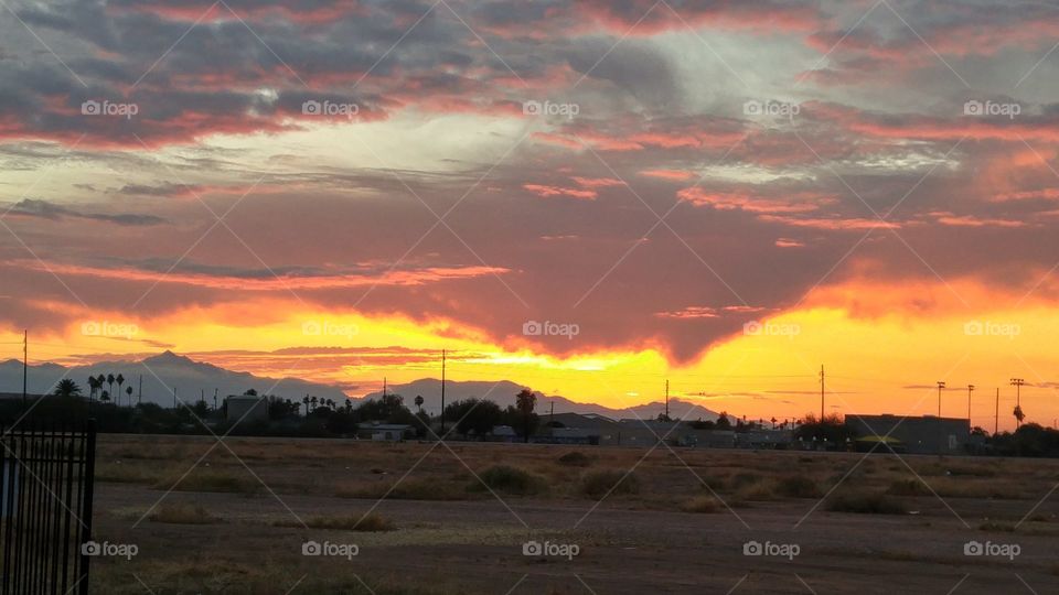 Sun behind the clouds