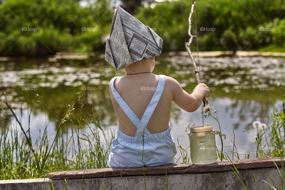 boy fishing