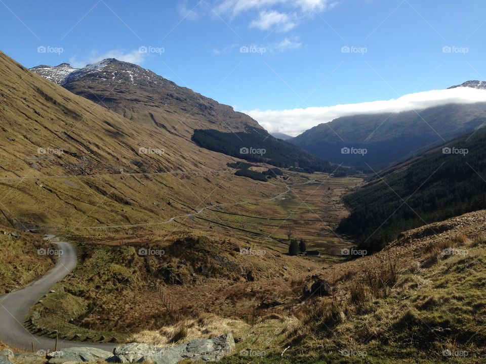 'Rest and be Thankful' pass in the Scottish Highlands
