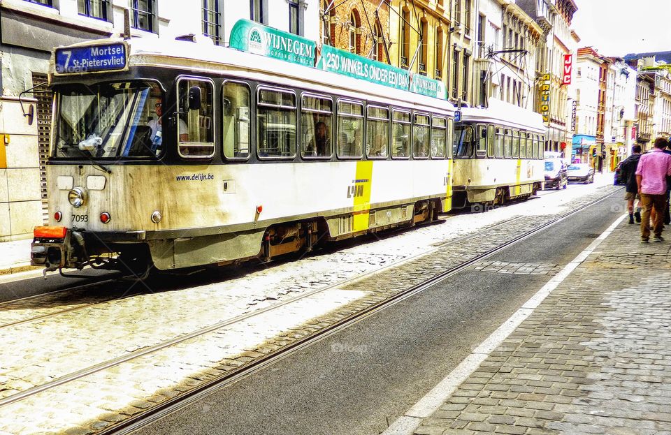 City tram in Antwerp - Belgium 🇧🇪