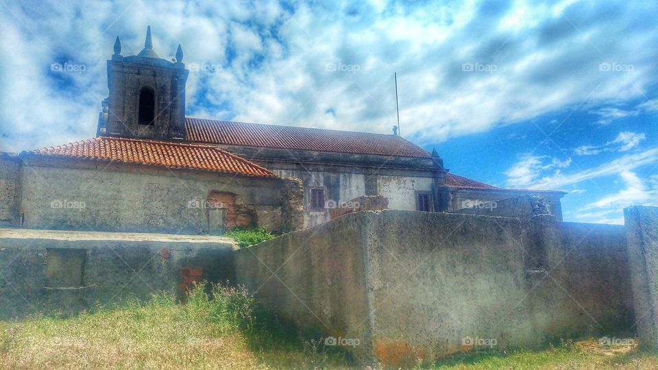 Old abbey on a sunny day