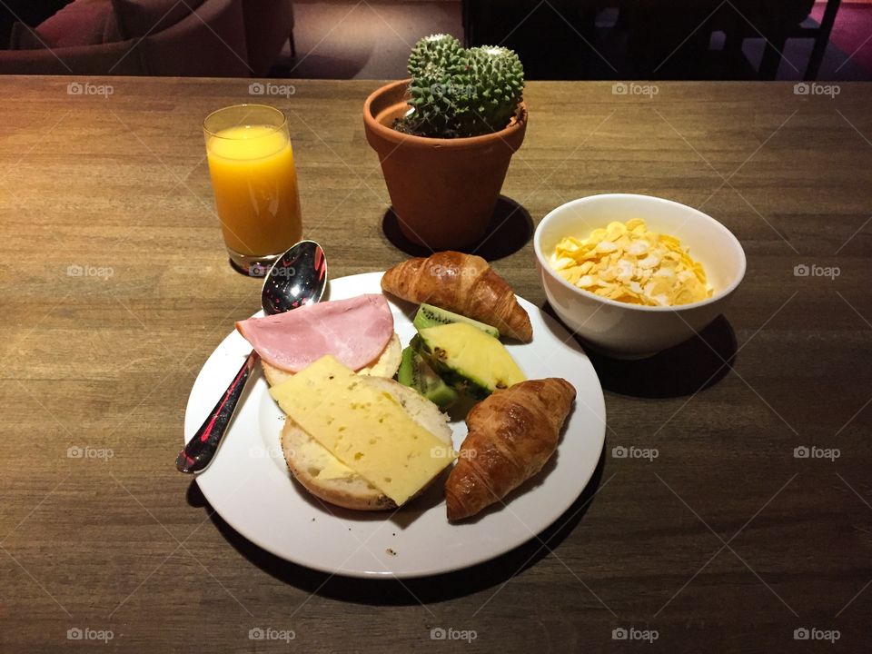 Hotel breakfast in Stockholm Sweden.