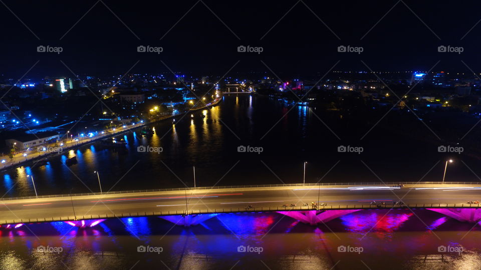 Bridge, City, Evening, Blur, Light