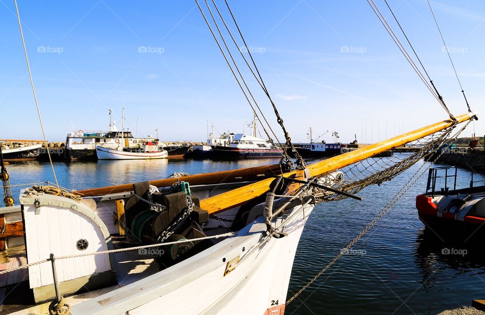 Close-up of boat in sea