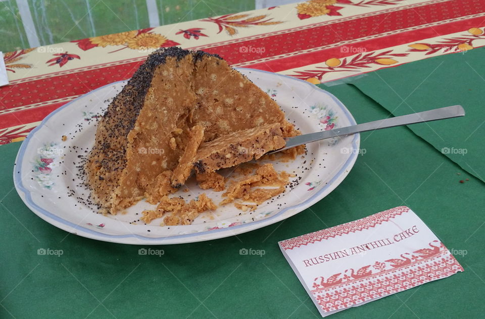 Russian Anthill Cake at a food festival