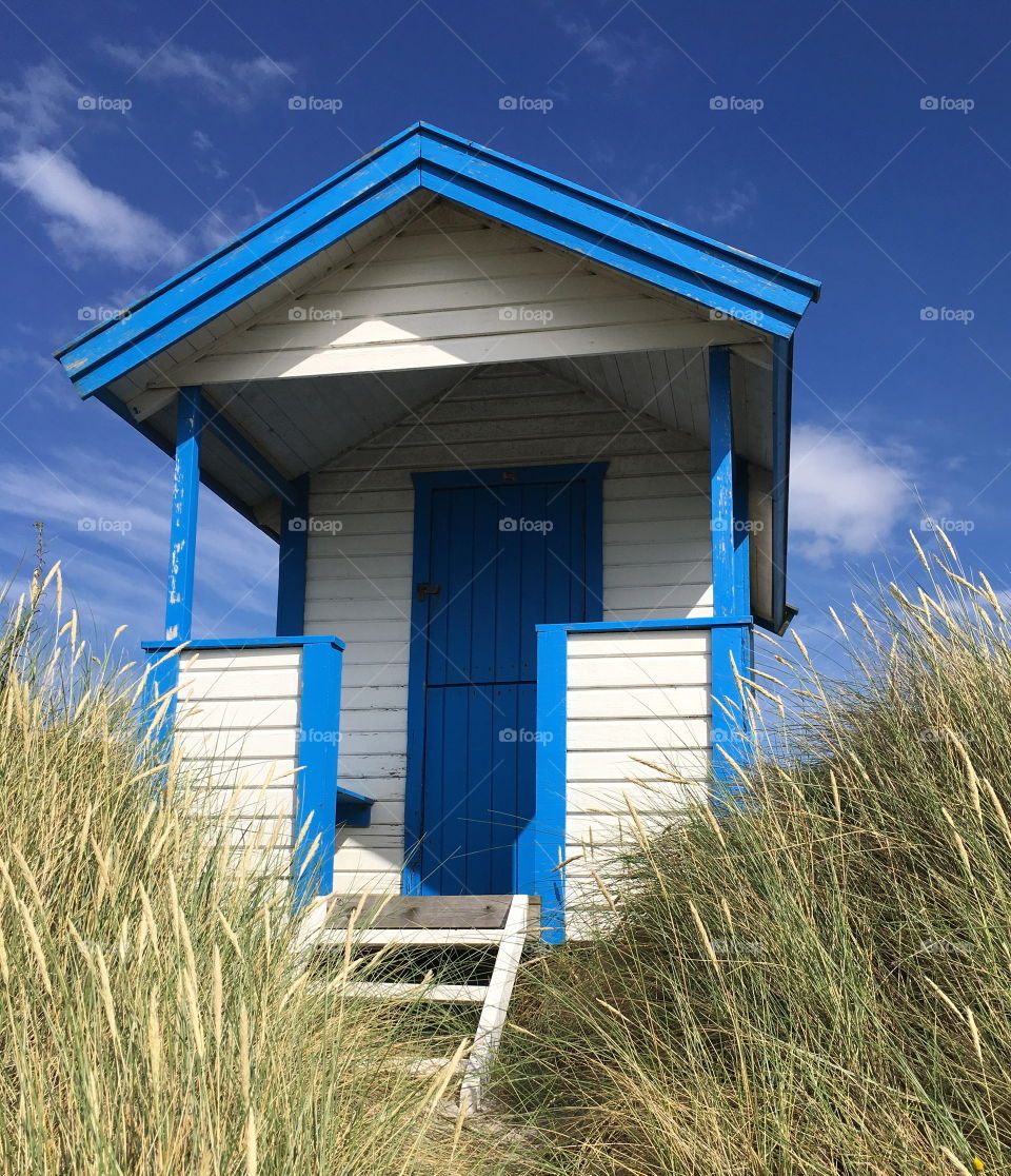 Beach hut in Skanör, Sweden.