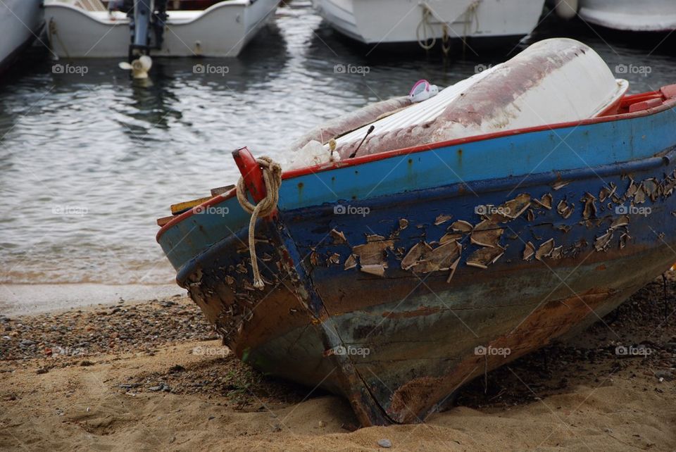 beach italy giglio porto boat or ferry by humlabumla1