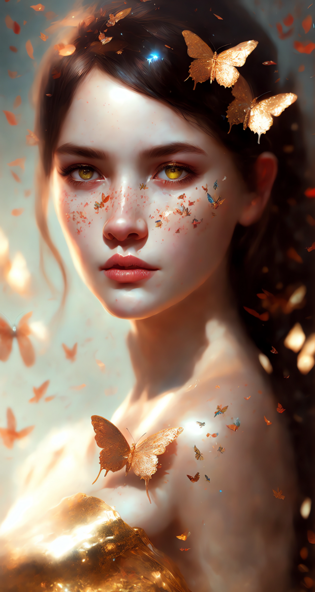8k portrait of beautiful woman with brown hair, intricate, elegant, highly detailed, majestic, digital photography