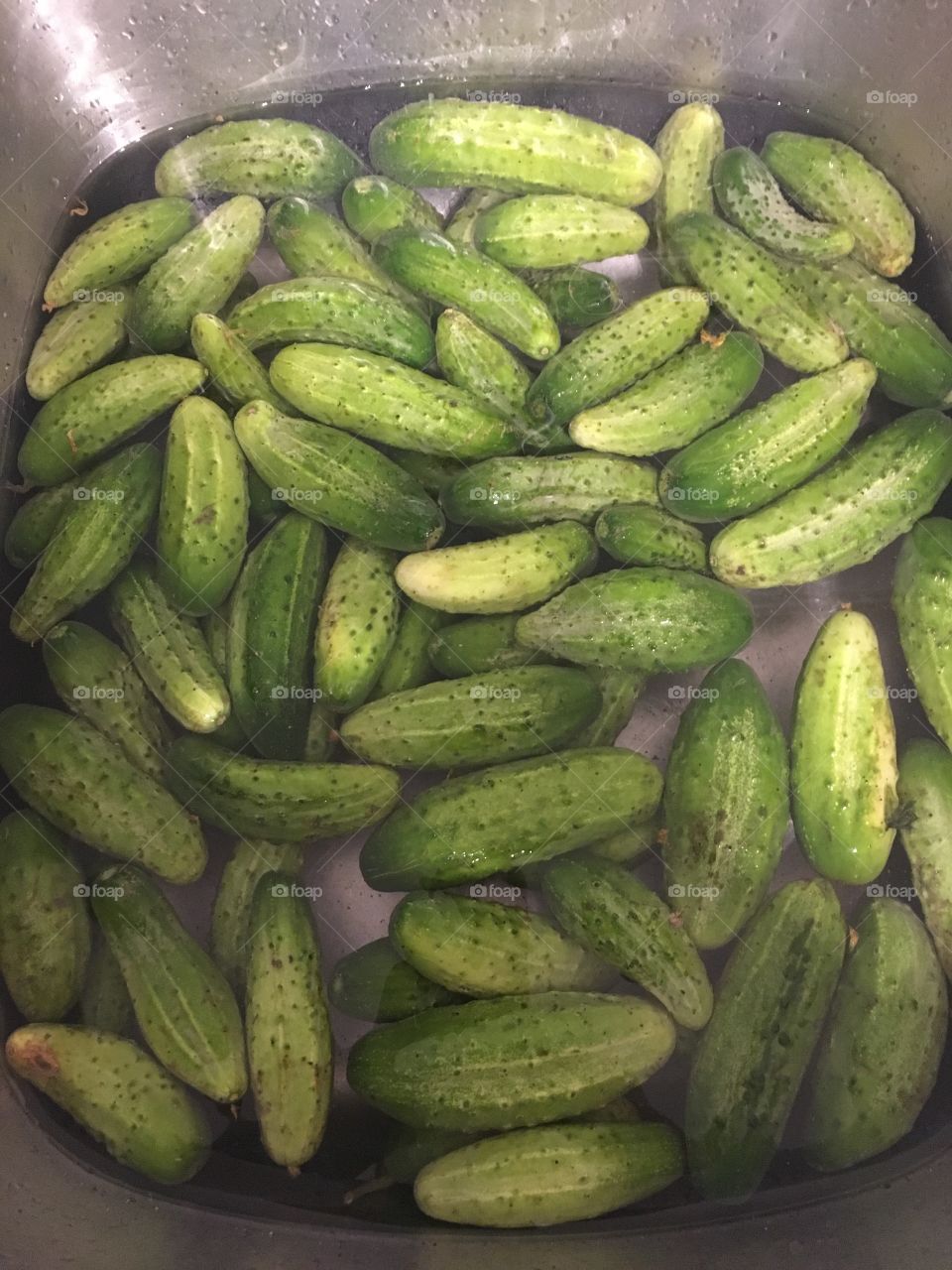 Cleaning cucumbers for pickle making