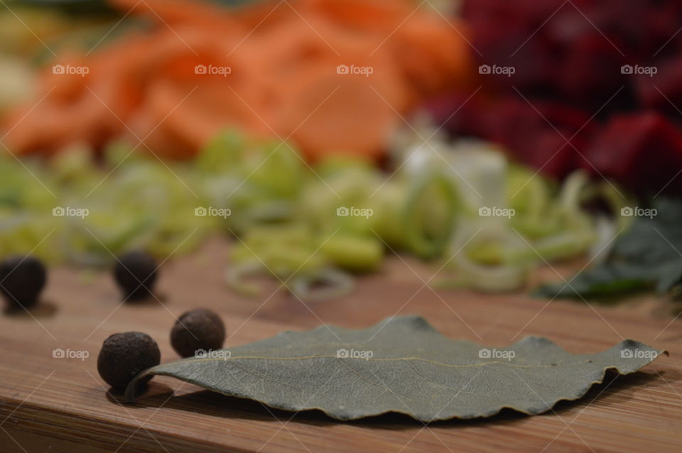 vegetables and spices to prepare a soup