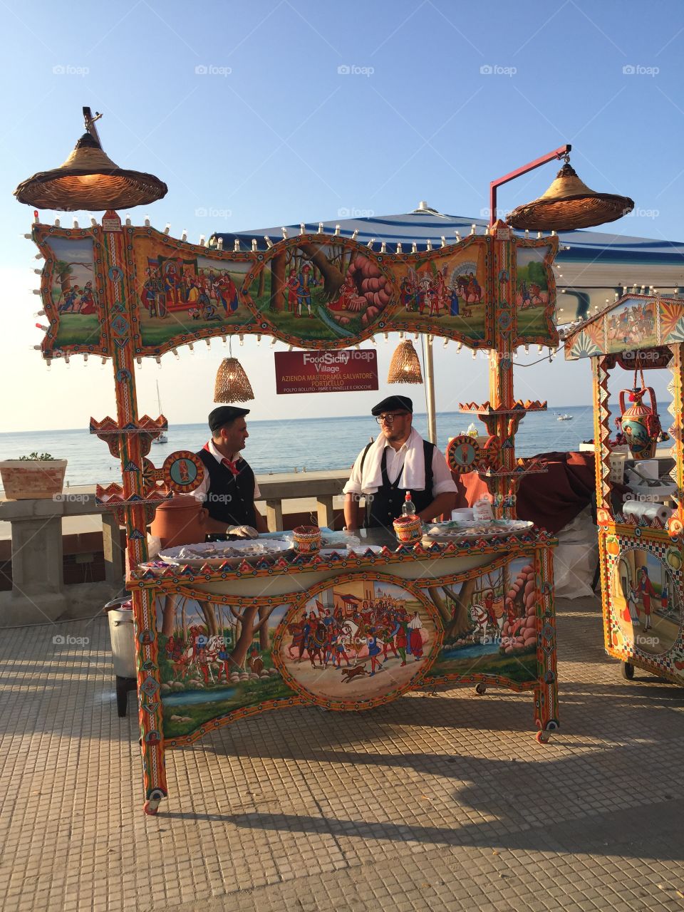 Sicilian cart on street food