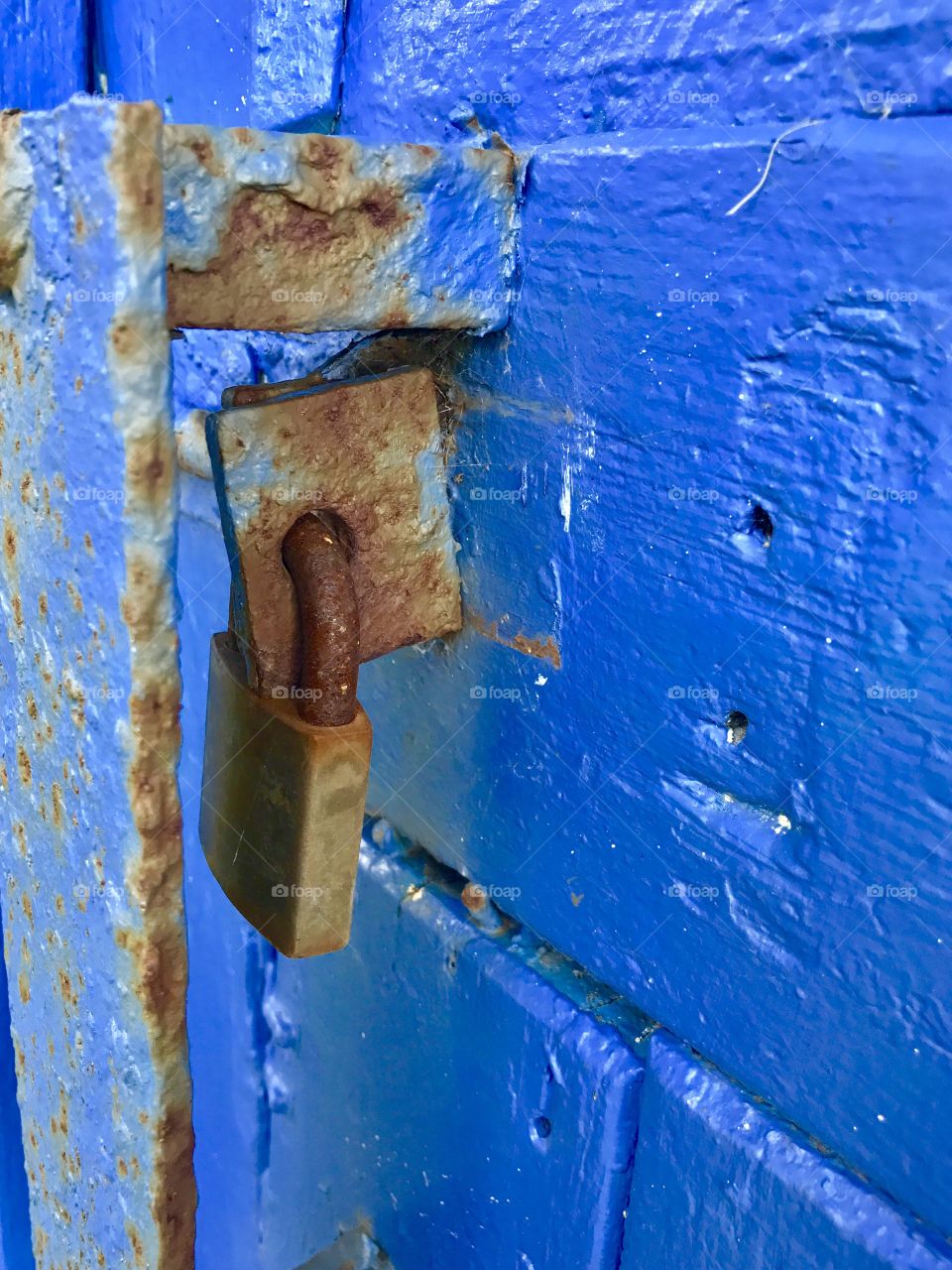 Rusty padlock on the boat house, Dromana