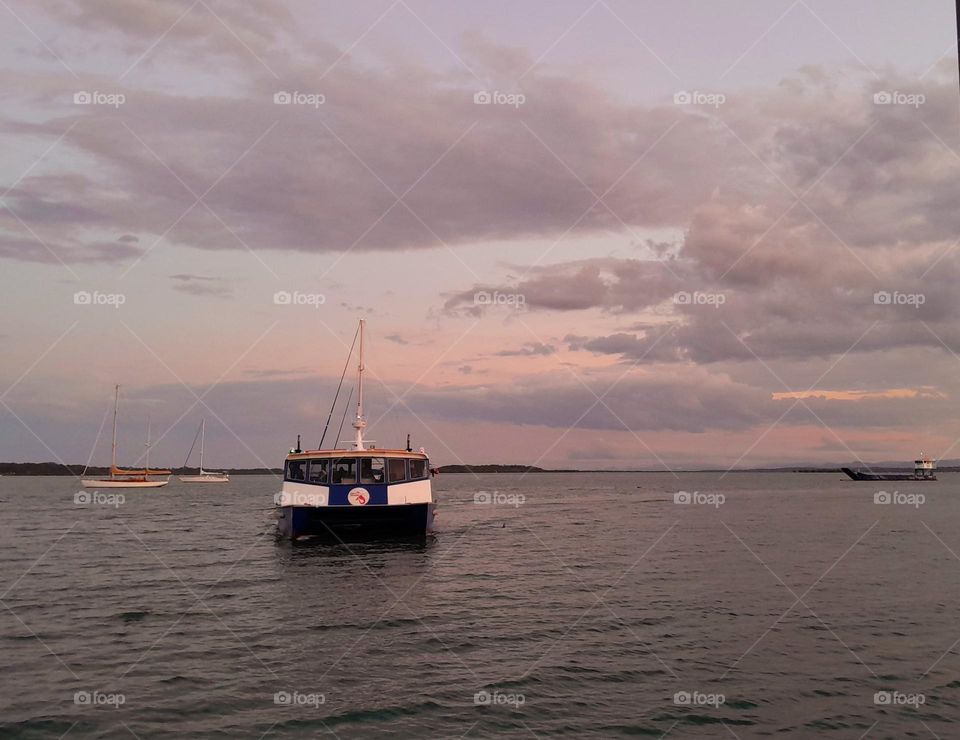 Island Ferry bringing Passengers Home
