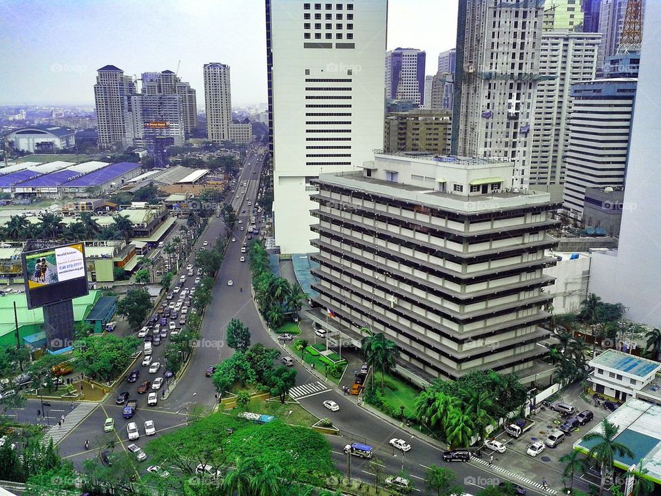 buildings in ortigas complex, pasig city, philippines, asia