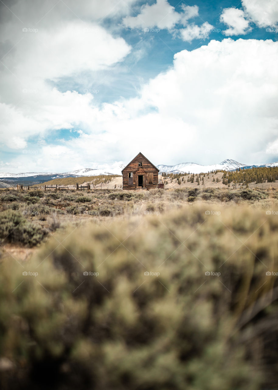 Old abandoned homestead in the middle of the Colorado mountains. 