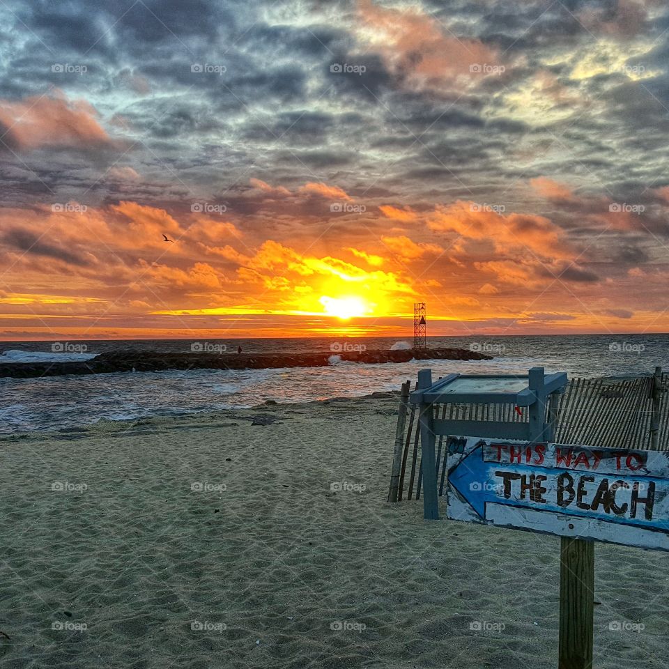 to the beach . i loved the sign so i took the photo 