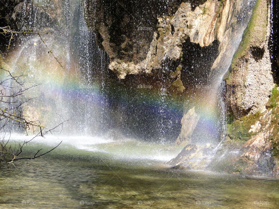 Waterfall with Rainbow