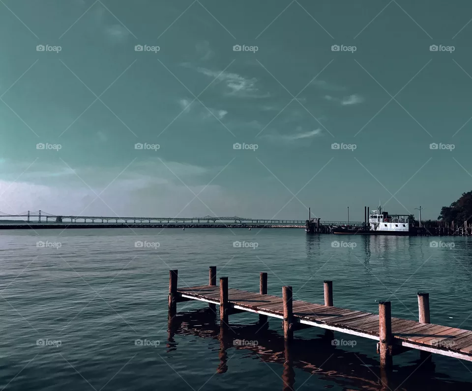 Pier in the water