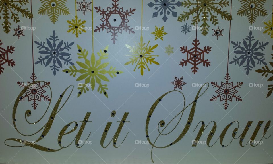 Let it Snow decorative sign