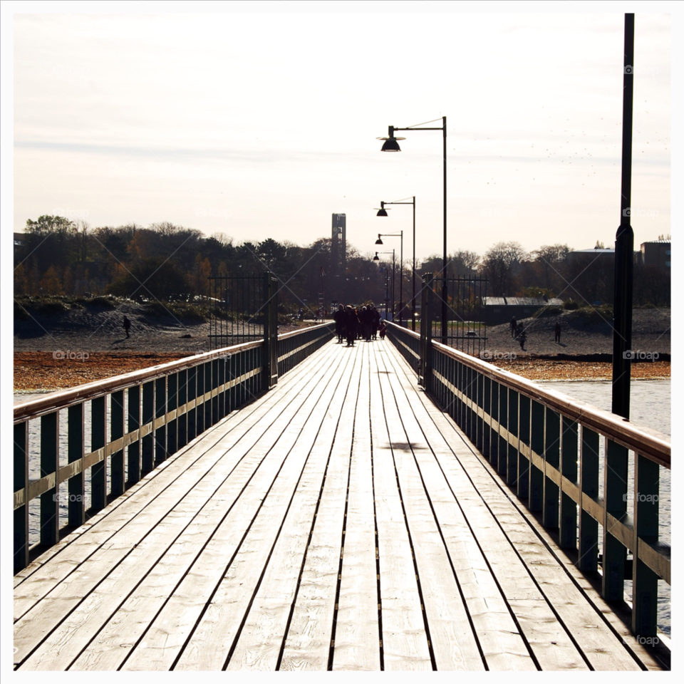 Wood, Locomotive, Pier, Water, Bridge
