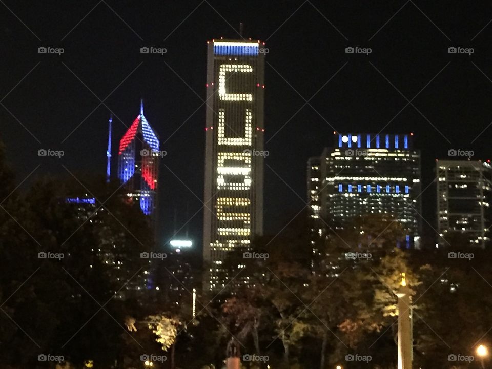 Cubs Chicago skyline 