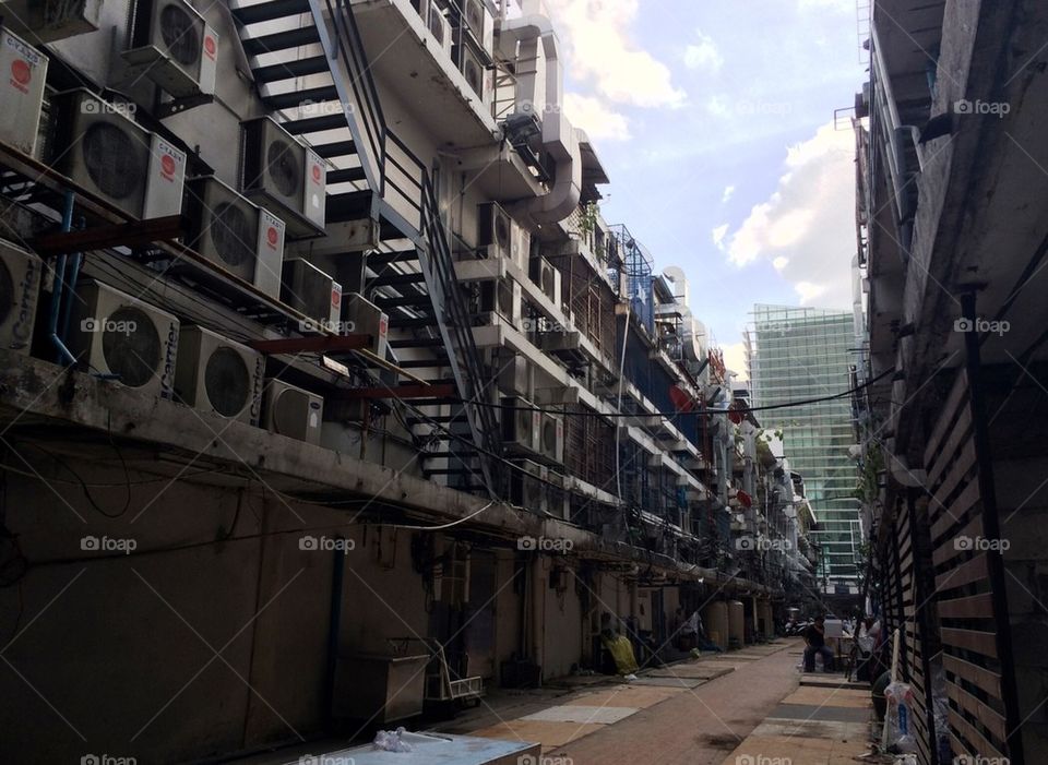 Hidden alley in bangkok