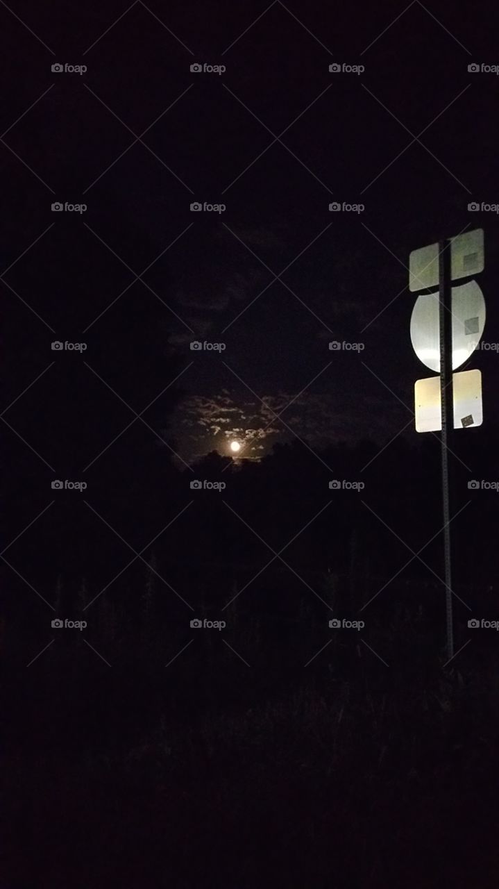 Light, No Person, Dark, Moon, Silhouette