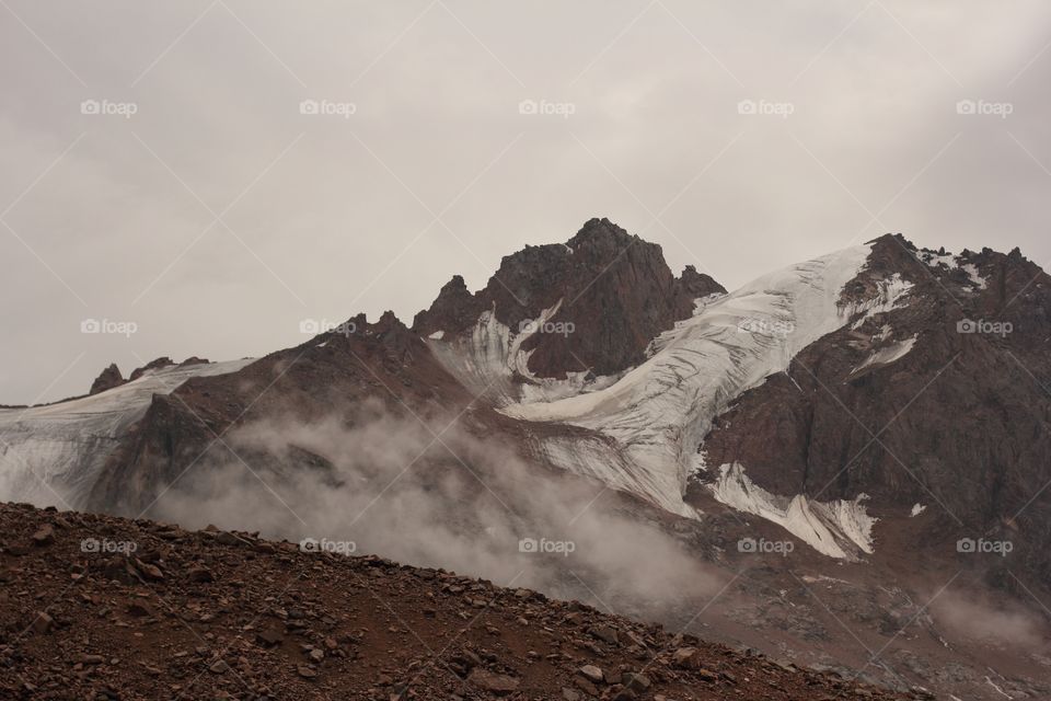 Clouds on the glacier